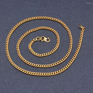 Chains 50Cm Africa Gold Color Chain Necklace For Women Men Birthday Party Dubai Pendant Wife Jewelry