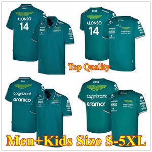 En kaliteli tişörtler Aston Martin Forma T-shirt AMF1 2022 Erkek ve Çocuklar Resmi Erkekler Fernando Alonso T-Shirt Formül 1 Yarış Takımı F1 Gömlek Moto Motosiklet Tees