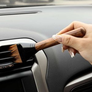 New New Cleaning Brush Wood Handle Tools Car Interior Detailing Air Outlet Interior Dust Removal Brushes Clean Tools