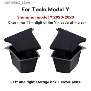 Car Organizer Rear Trunk for Tesla Model Y Side Storage Box Waterproof Odorless Garbage Bins Accessories Q231113