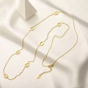 Collana maglione invernale designer per collane da donna lunga lettera in acciaio inossidabile placcato catena in oro moda collane di design di lusso famosi gioielli zb093