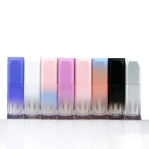 Partihandel 5 ml Gradient Färg Lipglans Plastflaskbehållare Tom Clear Lip Gloss Tube Eyeliner Eyelash Container