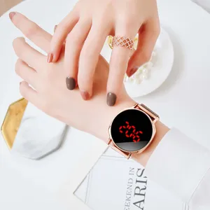 Наручные часы женские электронные спортивные часы простые модные наручные часы со светодиодным дисплеем большой круглый циферблат часы Relogios Feminino