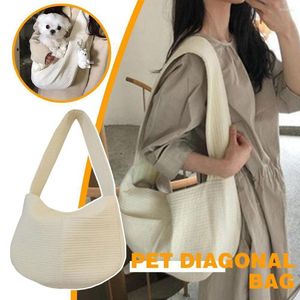 Coprisedili per auto per cani fatti a mano Pet Puppy Kitten Carrier Borsa da viaggio all'aperto Borsa Comfort Single Shoulder Sling Cat Canvas Traspirante G2C0