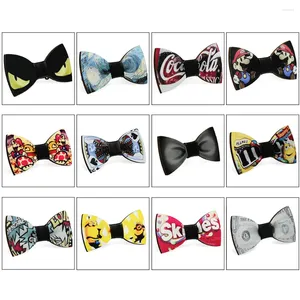 Bow Ties Design Trä bowties för tecknad mönster unik bröllopsfest klänning skjorta kostym kvinnlig manlig specialdekoration