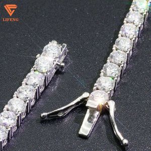 Pronto para enviar colar de tênis hip hop Lce Out 5 mm Vvs corrente de diamante moissanite