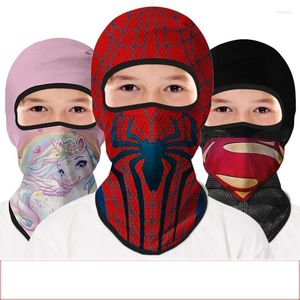 Bandanas moda impressa balaclava crianças máscara facial cheia boné dos desenhos animados headwear meninos meninas esportes ciclismo chapelaria máscaras da motocicleta