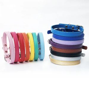 Collari per animali domestici arcobaleno Primavera Autunno Ultimi guinzagli per cani Guinzagli per collari per gatti Bulldog in pura pelle PU per esterni