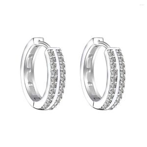 Hoop Earrings ZOSHI Fashion Small Earring For Women Silver Plated Crystal Cubic Zirconia Wedding Jewelry