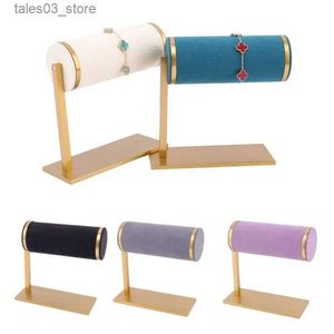 Takı Kutuları Takı Ekranı T-Bar Organizatör Bilezik Tutucu Saç Bant Raf Taşınabilir Velvet Bilezik Scrunchie Organizer Stand Q231109