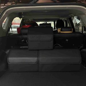 Bilarrangör Car Organizer Trunk Storage Bag stor kapacitet Auto Multiues Tools Storage Box Bag Stowing Tidying Car Trunk Organizer Bag Q231109