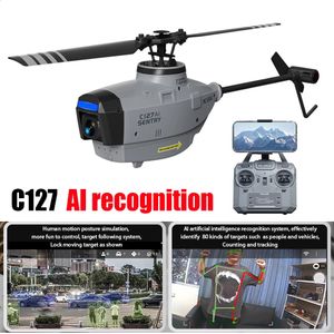 ElectricRC Aircraft RC ERA C127 AI Sentry Mini Spy Brushless Drone FPV with HD Camera Professional 4ch Helicopter Single Paddle Without Ailerons 231109