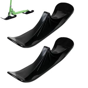 Sledding Ski Board Sleigh Outdoor Snow Scooter Sled Ski Attachment Easy To Use Outdoor Sports Winter Scooter Sled Parts 231109