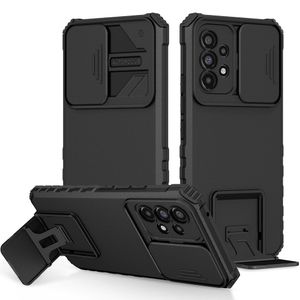 Kickstand Slide SlideレンズプロテクターTPUショックプルーフ保護カバーを備えたGalaxy A73 5G電話ケースSamsung Galaxy A53 A33 A23 A13 A03 Core A03S A02S用