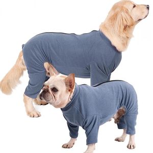 Hundkläder Pet Autumn och Winter Warm One-Piece Clothes Anti-Lick Wound Body Protection Långärmad återhämtningsdräkt