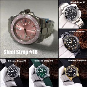 Relógio de pulso masculino feminino esportivo mecânico automático 40mm com pulseira de silicone/aço melhor presente para homem