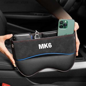 Car Organizer Car Seat Gap Organizer Seat Side Bag Reserved Charging Cable Hole For Volkswagen MK6 auto Multifunction Seat Crevice Storage Box Q231109
