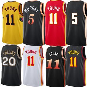 Jersey Mmen Basketball Trae Young Dejounte Murray John Collins Clint Capela De'Andre Hunter Bogdan Bogdanovic Onyeka Okongwu Griffin Saddiq Bey Jerseys