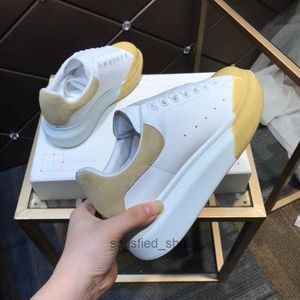 Designer Oversized sneakers White black leather cloth shoes men's and women's flat lace-up platform elevation sneakers