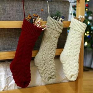 Kişiselleştirilmiş Yüksek Kaliteli Örgü Noel Çorap Hediye Çantaları Örgü Noel Dekorasyonları Noel Dışları Çorap Büyük Dekoratif Çoraplar FY2932 1109