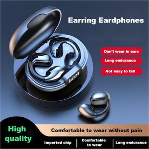 Trådlös hörlurar TWS Bluetooth-hörlurar CLIP-ON TYPE EARPHONE JR05 TWS Earbuds Microfone LED Display Högkvalitativ hörlurar Sport Earphone