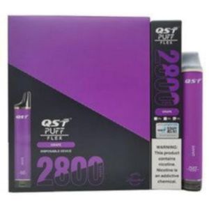 E Cigarros Original 100% QST Puff flex 2800puffs 8ml 0% 2% 5% vapes descartáveis puff Autorizado melhor bateria 28 sabores Armazém Local