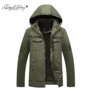 Men's Jackets DAVYDAISY 2023 Arrival Autumn Winter Man Jacket Thick Fleece Hooded Male Plus Size 3XL 4XL 5XL 6XL Coat JK092