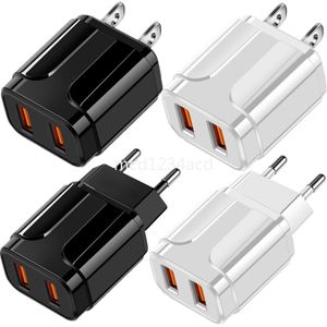 Dual 5V 2.4A Eu US USB Wall Charger QC3.0 Power Adapter For Iphone 11 12 13 14 15 Pro max Samsung M1 pc mp3