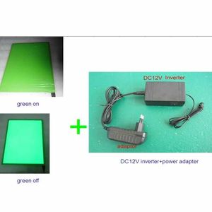 Ny produkt A4 -storlek för UV EL Backlight Sheet Green Color Panel 12 V Inverterare