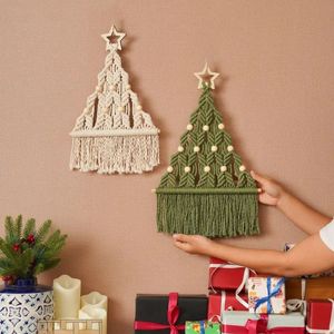 Tapestries Boho Christmas Decor Christmas Wall Art Macrame Xmas Decor Holiday Wall Decor Wall Hanging Macame Chrismas Tree FD39743624 231109