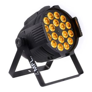 LED Multi Par Can Par 64 Illuminazione per DJ per interni a LED Wash 18X15W RGBAW Illuminazione per palcoscenici per feste DJ 5 in 1 12 LL