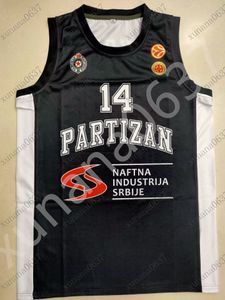 Koszulka koszykówki Partizan Mozzart Bet Belgrade Pekovic 2022-023 Sezon europejski Personalizat