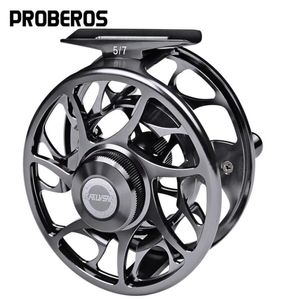 Proberos 3 1Fly Fishing Wheel 5 7 7 9 9 10 WT rulle CNC Machine Cut Large Arbor Die Casting Aluminium 2206154084119