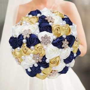 Decorative Flowers Gold Wedding Bouquet For Party