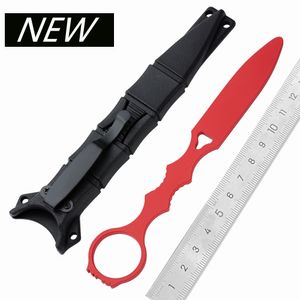 Fixed Blade Training Knife rostfritt stål Övning Knifes utomhus EDC Hunting Blades Tool Cutter med ABS -mantel