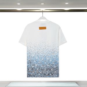 Мужчины женские стилисты футболки моды Gypsophila Gradient Print Hip Hop Streetwear Tees мужская дизайнер