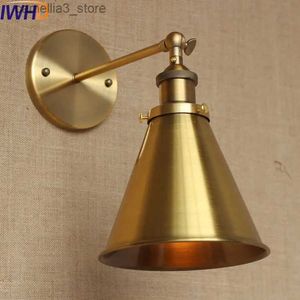 Luzes de parede solares IWHD Industrial Vintage Wall Lamp LED Home Lighting American Country Loft Style Edison Wall Sconce Arandela Lampara Pared Q231109