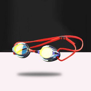 Goggles Emallaptated Racing Plamble Goggles Мужчины Женщины Водонепроницаемые анти-турнирные силиконовые очки для плавания для взрослых вод