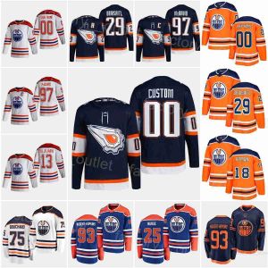 Edmonton Hockey Oilers 93 Ryan Nugent-Hopkins Jersey 29 Leon Draisaitl 97 Connor McDavid 18 Zach Hyman 75 Evan Bouchard Jesse Puljujarvinh