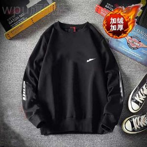 Men and women with the same couple plus cashmere hoodie designer style casual solid color pullover casual shirt 55802 new autumn and winter