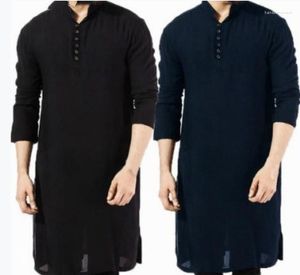 Мужские повседневные рубашки в саудовском стиле, топы средней длины, мужской мусульманский халат, Пакистан, исламская одежда, молитвенный Афганистан, одноцветный, дышащий