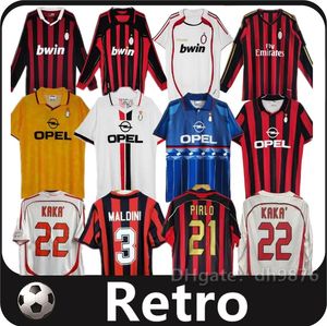 90 91 Retro shirts soccer jerseys 95 96 97 Gullit 01 02 03 09 10 12 14 15 Maldini Van Basten football KAKA RONALDINHO Inzaghi 06 07 PIRLO SHEVCHENKO BAGGIO AC MIlans JERSEY