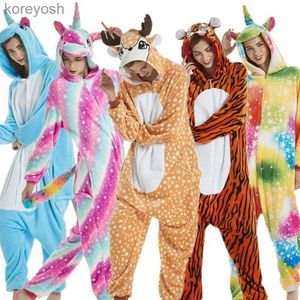 Pyjamas Kigurumi Pyjama Unicorn Onesies for Women Men Winter Sleepwear Animal Rabbit Deer Costumes Adults Kugurumi Panda Pyjamasl231109