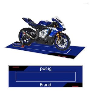 Halılar Özelleştirilmiş Motosiklet Ekran Polyester Mat Yarış Moto Park Halı Kayma Önleyici Çalışma Zemini Garaj Dekorasyonu