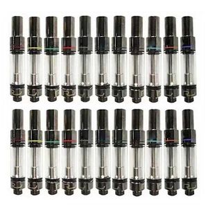 Roved Carrinhos de Vidro Atomizador 0.8ml 1.0ml Bobina Cerâmica Vape Pen Cartuchos Atomizadores de Tanque Vazio 510 Thread Grosso Óleo Dab Vaporizadores de Cera 11 Cores