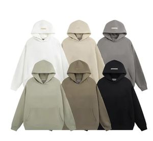 Essentialss män hoodie mens designer hoodies hoodys kvinnor kläder trackover länge ärm o-hals bokstav tryckt grå överrock tröja streetwear mode svart