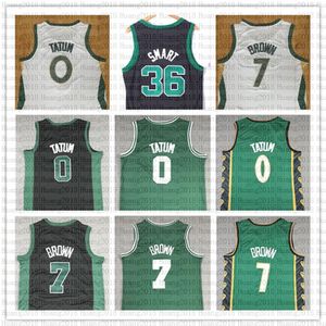 Basketball Jersey 7 36 Jayson Tatum Larry Bird 2023 New 0 33 Jaylen Brown Marcus Smart Lavender Green