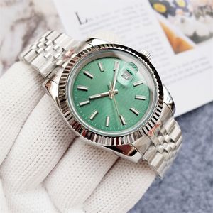 Дизайнерские мужские автоматические механические часы 40 мм с зеленым циферблатом Классические модные мужские часы Прецизионный стальной ремешок Водонепроницаемые высококачественные наручные часы
