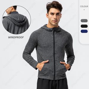 Autumn/Winter Quick Dry Hoodies Men Classic Designer Casual Long Sleeve Sweatshirts Zipper Sports Hoodie Size S-2XL For Man, Perfekt för fitness som kör traning