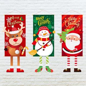 Bandierine natalizie Decorazioni per l'atmosfera festiva Decorazioni da appendere alla porta Bandierine natalizie Decorazioni natalizie da ritiro